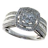 10kt Gold 3/4 ct Double Halo Diamond Ring