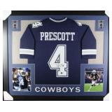 Autographed Dak Prescott Custom Framed Jersey