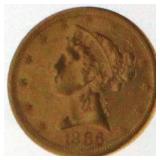 1886-S Liberty Head $5.00 Gold Half Eagle