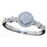 10kt White Gold 1/4 ct Round Diamond Ring