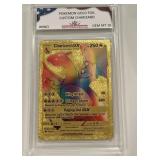Pokï¿½mon Gold Foil Custom Charizard Card
