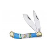 TURQUOISE SADDLEHORN MUSTANG KNIFE