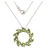 Natural 2.50 ct Green Peridot Necklace