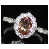 Oval 1.38 ct Zultanite Color Change Designer Ring