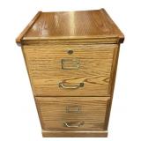 Oak 2 Drawer File Cabinet