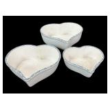 3 Heart Shape Serving Bowls