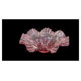 Vintage Fenton 10.5  ï¿½ Cranberry Ruffled Edge