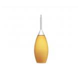 (2) Amber  Ellipse Halogen Pendant Lights
