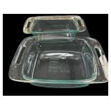 (2) Pyrex Glass Baking Pans