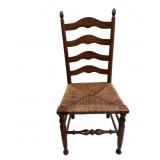 Mid Century Henkel Harris Ladder Back Rush Seat