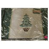 Christmas Tree Placemats, Gray Placemats, 5 Metal