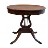Vintage Mersman Oval Lyre Table wï¿½ Metal Claw