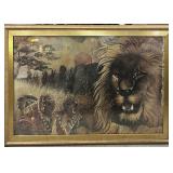 Huge 41 ï¿½ x 57 ï¿½ Framed Jungle Print
