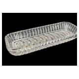 Bohemian Crystal Cracker Dish Czech