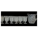 American Fostoria Pitcher & (10) Glasses