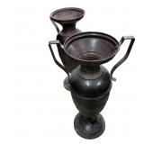 Pair of Heavy Metal Urns