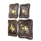 Set of Fruit Design Serving Trays