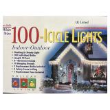 (2) 100 Clear Bulb Icicle Lights Indoor/Outdoor