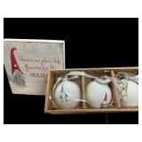 (3) RAE DUNN GNOME Ornaments & Gnome Plaque