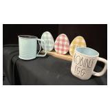 RAE DUNN EASTER: Sifter, Mug & Egg Decor