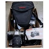 Pentax ZX-7 Camera w Case & Items