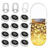 (12) Mason Jar Solar Lights