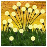 (2) Sets Solar Powered FIREFLY LAMP