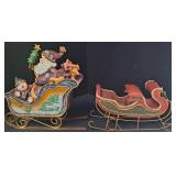 Glass Santa with Sleigh & Presents