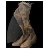 Chocolate Flat Boots Size 11