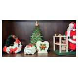 Santa Workshop with Glass Figurines