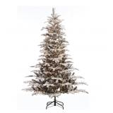 New 7.5 ï¿½ Flocked Evergreen Lighted Tree