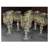 (8) Vintage Christmas Glasses