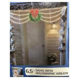 6.5 ï¿½  Swag wï¿½ Holographic Wreath