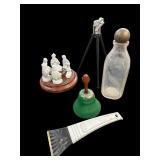 Steel Cannon Ball, Milk Jug, Metal School Bell,