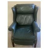 Vintage Green Leather Chair