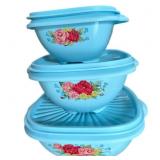 (6) Pc Pioneer Woman Sweet Rose Food Storage Set