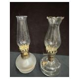(2) Small Oil Lamps-Reafy to Light