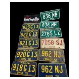 (12) vintage License Plates