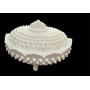 Vintage Fenton Hobnail Milk Glass  Footed Dish