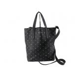 Jimmy Choo Black Leather Studded Tote Bag