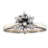14k Gold 1.01 ct Round GIA Lab Diamond Ring
