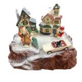 Display Platform wï¿½ Housed, Snowman, Santa & Car
