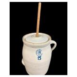 # 5 Louisville Pottery Indian Head Churn