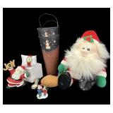 Metal Snowman Bucket, Santaï¿½s  & 2 Watches