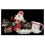 Ceramic Santa & Sleigh, Santa, Tree & more