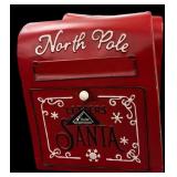 North Pole Metal Santa Mail Box