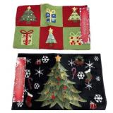 (2) Holiday Accent Rugs