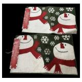 (2) Snowmen Rugs