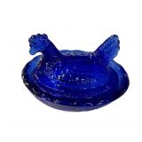 (12) Cobalt Blue Miniature Hen on Nest
