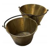 Pair Brass Buckets